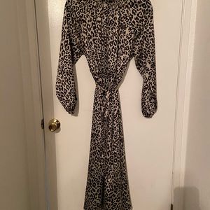 Loft animal print midi dress.